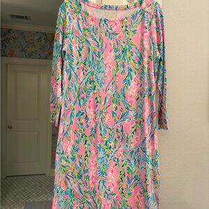 Lilly Pulitzer Pink and Blue Long Sleeve Dress